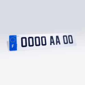 plaque d'immatriculation voiture FNI